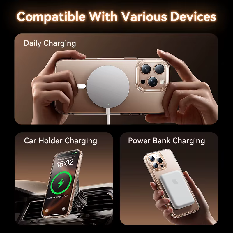 Coque Joyroom pour iPhone 17 Pro Max, magnétique, givrée, antichoc, finition mate, compatible avec le chargeur sans fil pour iPhone 16 Pro