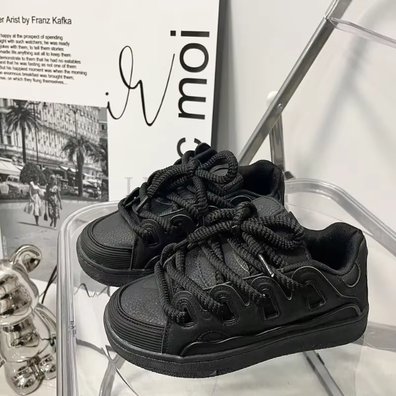 Chaussures de Skateboard à semelles épaisses et bout rond pour Couple