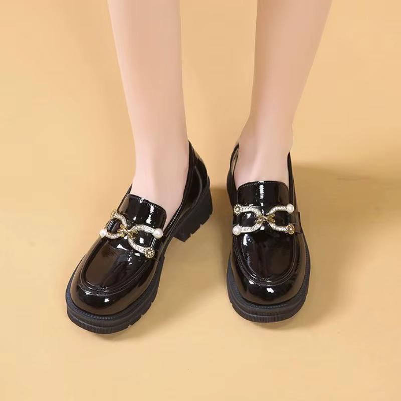 Chaussures à plateforme en perles à essence pour femmes