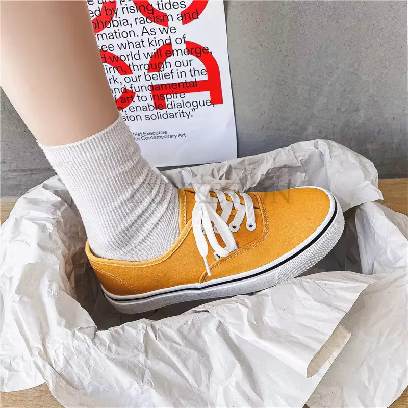 Baskets en toile à lacets pour femmes