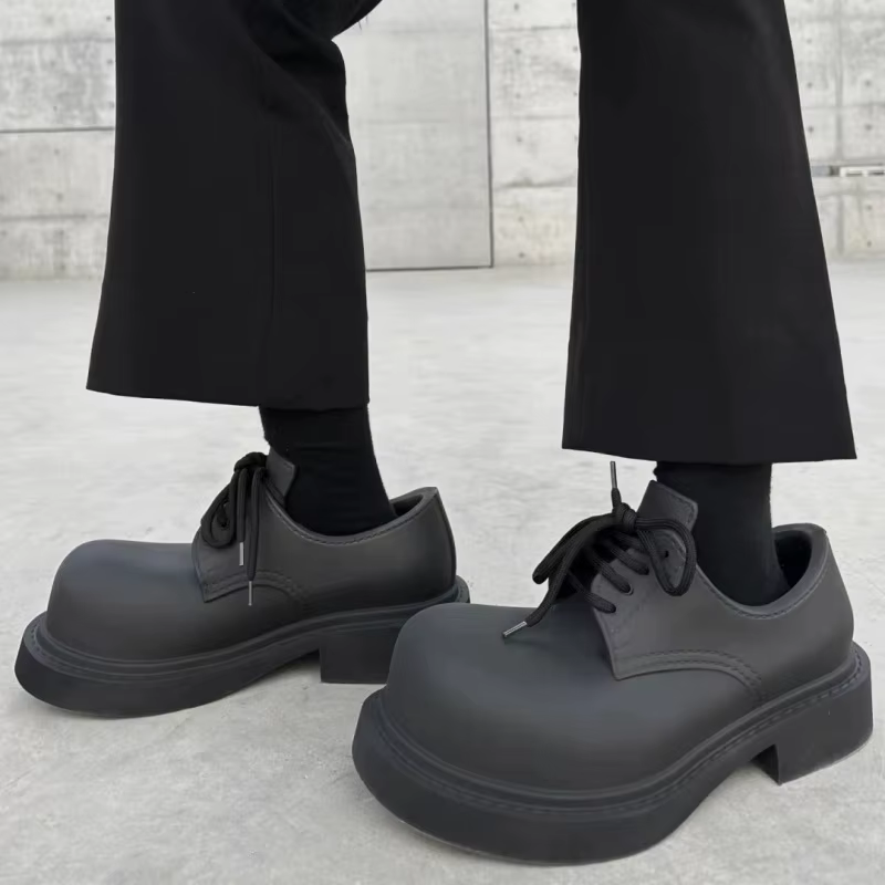 Chaussures à plateforme en cuir pour femmes et hommes
