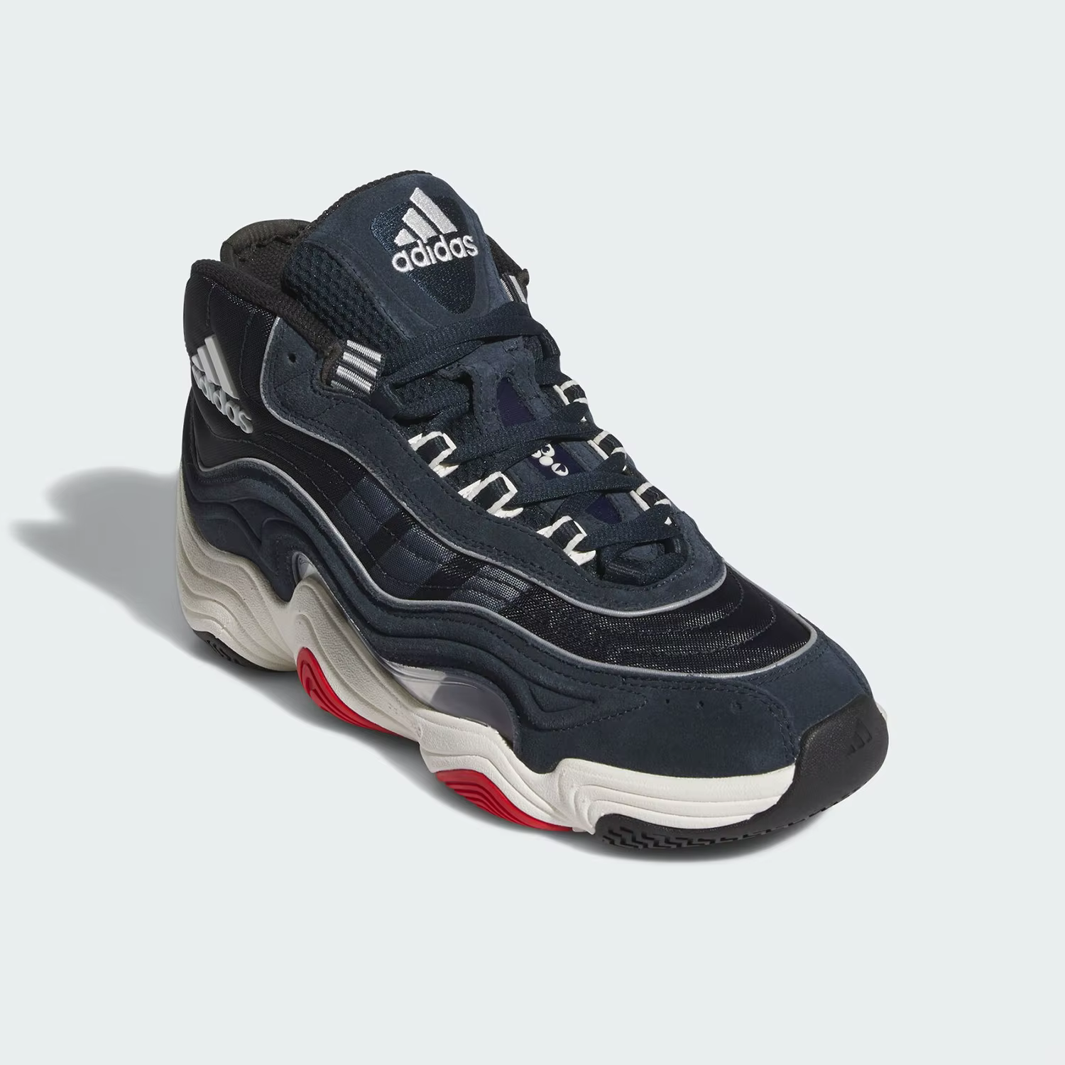 Adidas officiel véritable trois rayures hommes mi-haut durable rembourré chaussures de basket IF2100