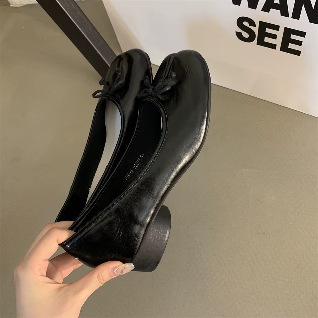 Tabi chaussures Ballet Falts ballerine en cuir