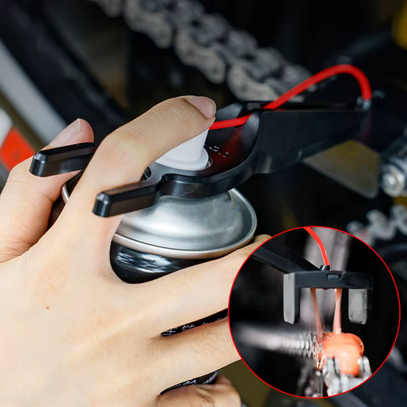Applicateur de lubrifiant pour chaîne de Moto, nettoyeur de chaînes de Moto, outil d'entretien, huileur de chaîne de Moto, équipement de pulvérisation sans gâchis, 1/2 pièces