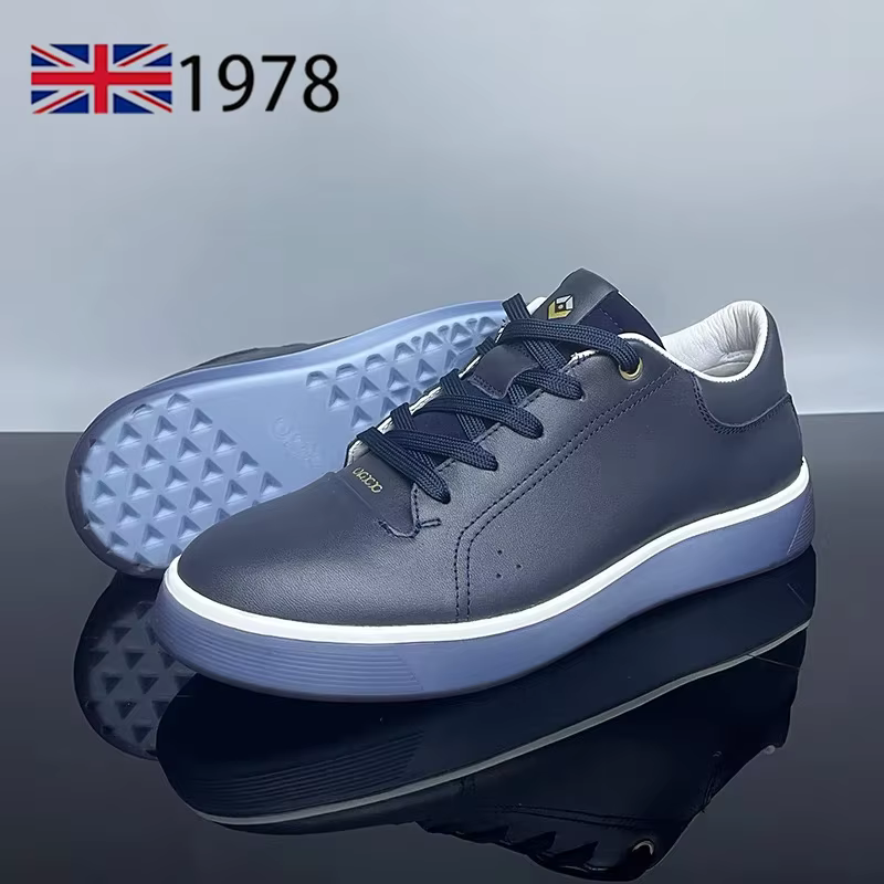 Chaussures d'entraînement respirantes en cuir véritable pour hommes