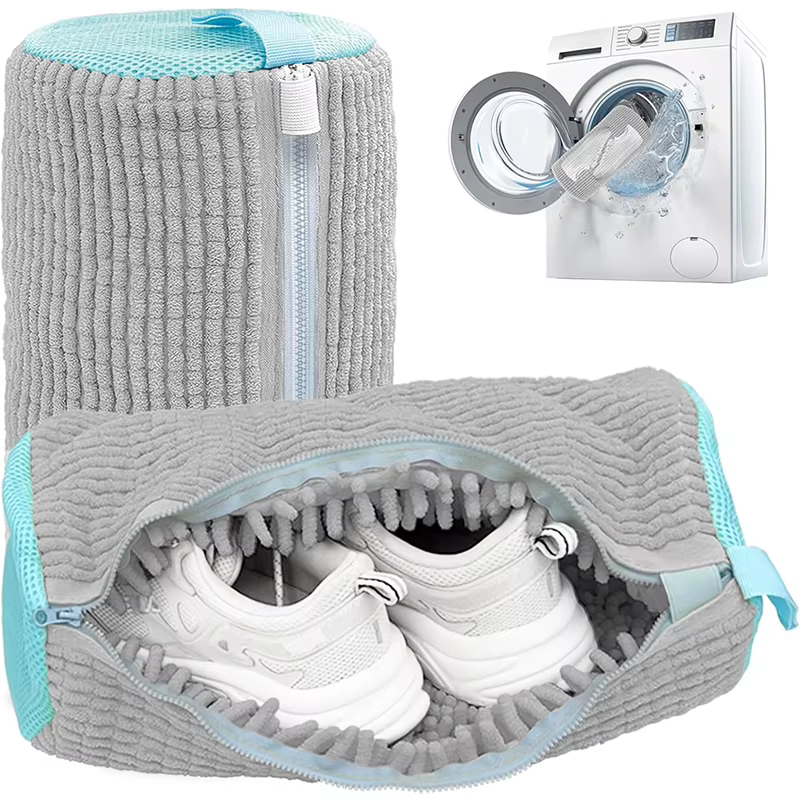 Sac de lavage pour chaussures en filet rembourré