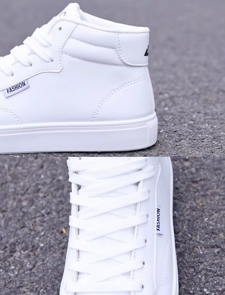 Baskets blanches en Faux cuir pour hommes