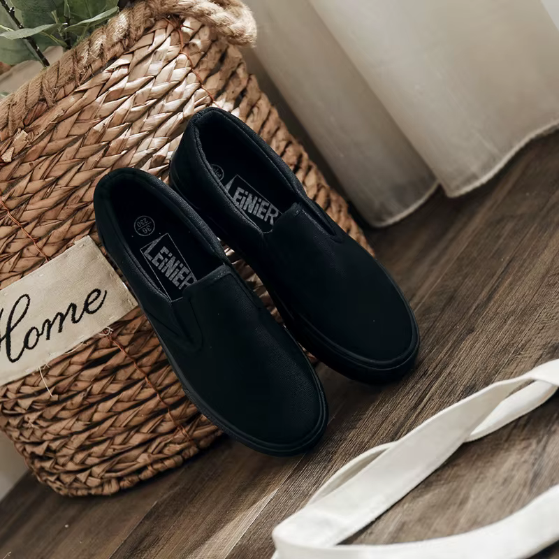 Mocassins en toile à enfiler pour hommes et femmes