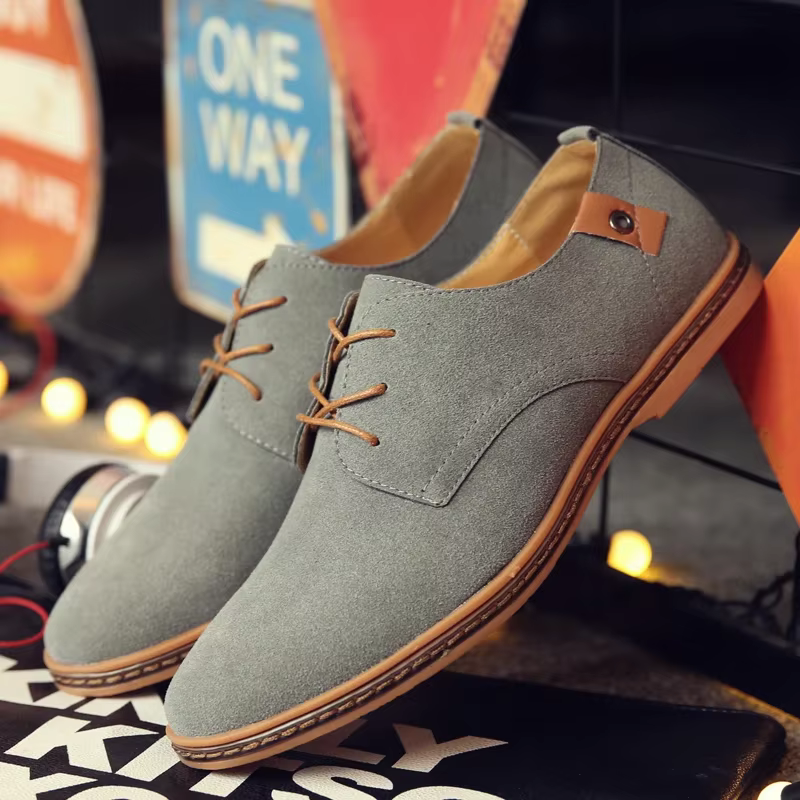 Oxford-Chaussures décontractées en daim pour hommes