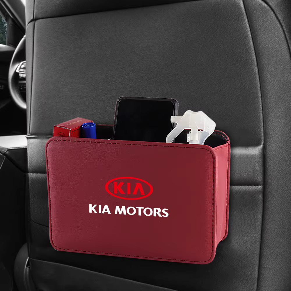 Accessoires de voiture porte latérale siège arrière organisateur boîte sacs de rangement en cuir pour KIA Rio Ceed Sportage Cerato Sorento Picanto Optima