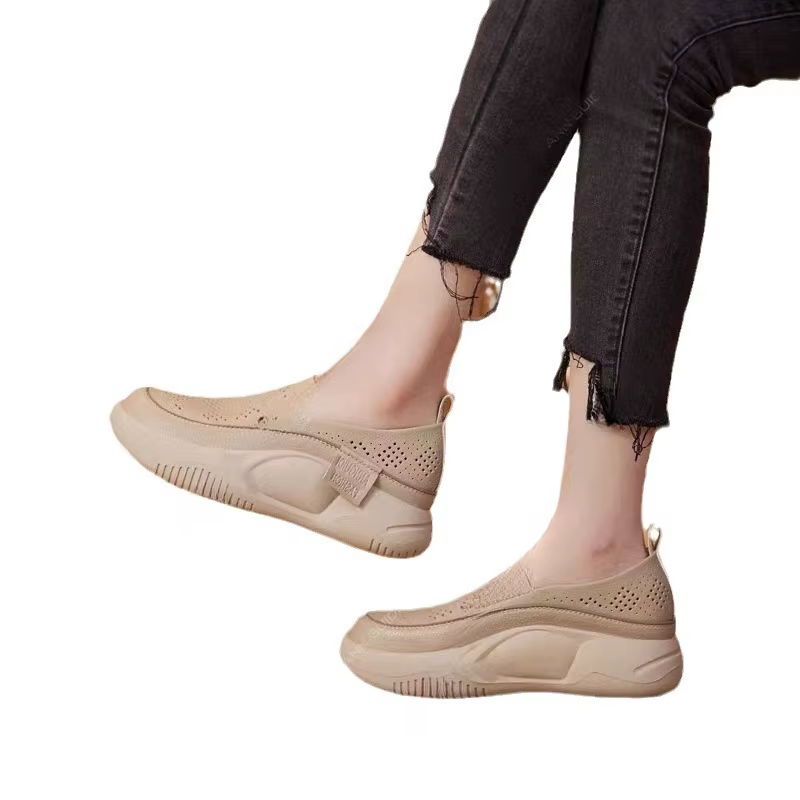 Chaussures simples à bout rond et semelle souple pour femmes
