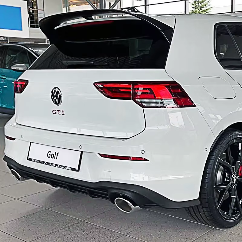 Becquet arrière en fibre de carbone, style CS 2019, pour Volkswagen VW Golf 8 MK8, en ABS noir brillant