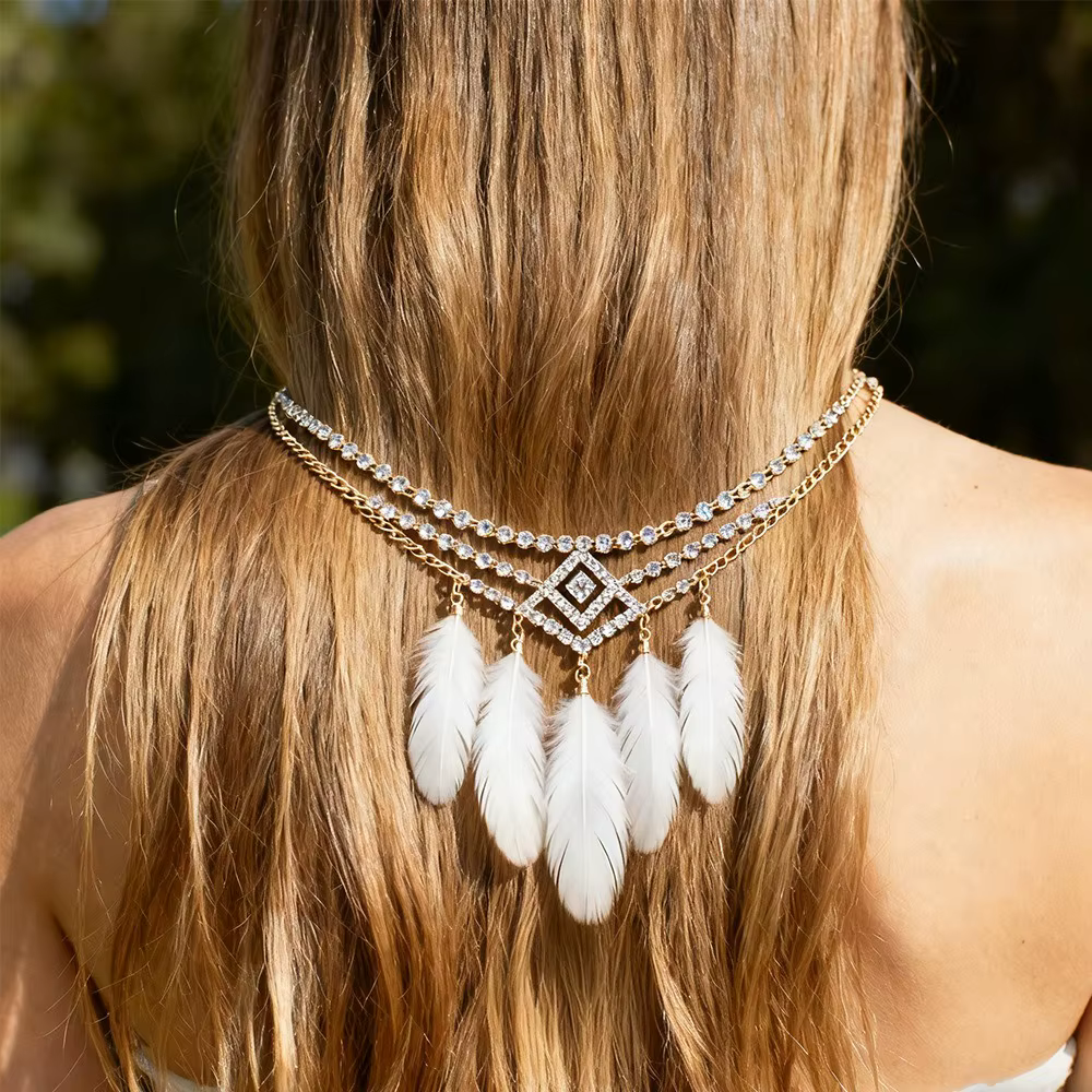 Serre-tête vintage style Gatsby avec plumes, fascinateur à sequins, bandeau de mascarade, accessoires de cheveux élégants en cristal des années 20