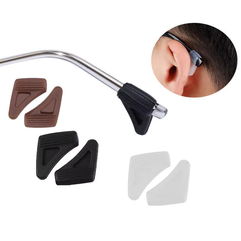 Accessoires Essentiels pour Lunettes ; 5 Paires de Supports Anti-Chute pour Lunettes ; Embouts d'Oreilles en Silicone Confortables