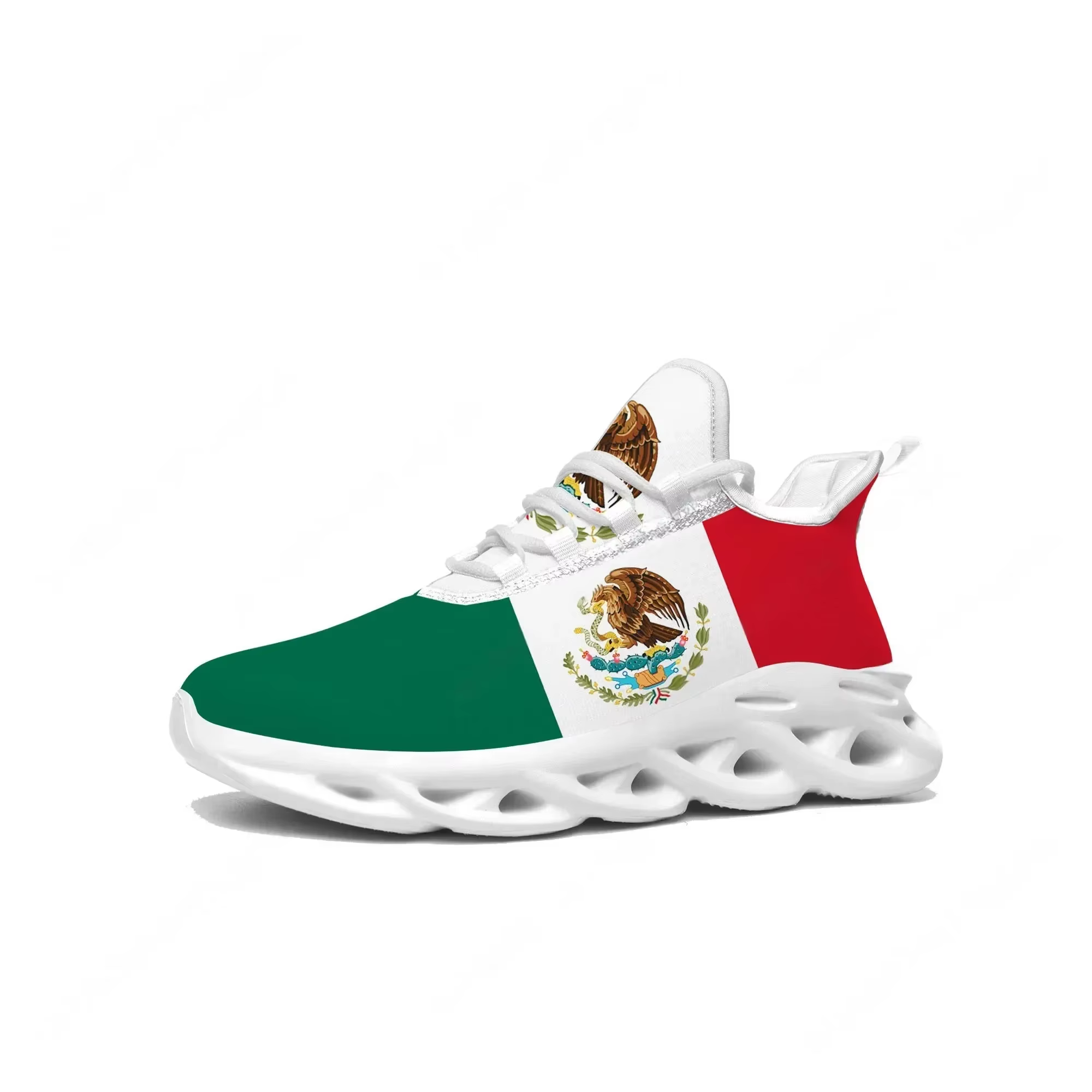 Baskets plates drapeau mexicain pour hommes et femmes
