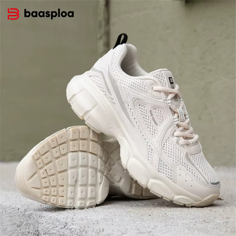 Baasploa femmes chaussures de sport en plein air léger respirant Jogging baskets femme décontracté maille anti-dérapant