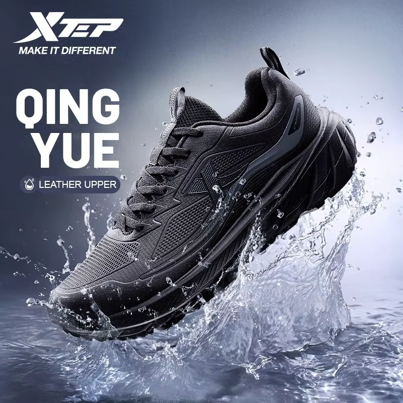 Xtep chaussure de course pour hommes QingYue coton imperméable Absorption des chocs résistant à l'usure durabilité baskets légères 875419110002