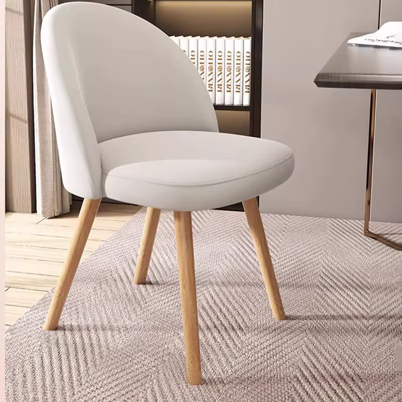 Chaises de Salle à Manger en Bois de Style Nordique Moderne, Ensemble de Meubles de Jardin en Lin de Luxe pour la Cuisine Européenne