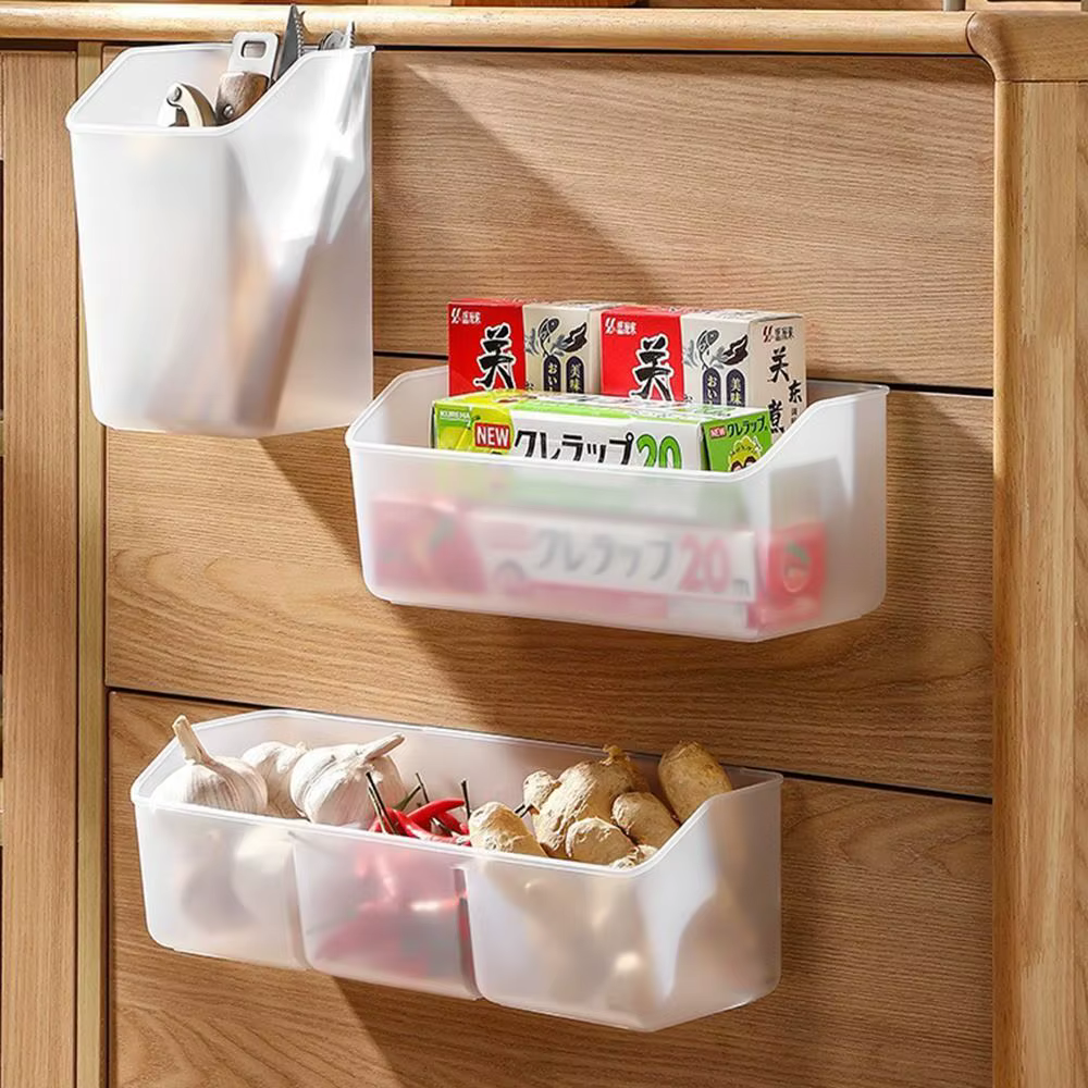 Face Basket-mir de rangement de cuisine, mir avec poignées crochet amovible, Accrochez-le derrière une porte ou sur une garde-corps, Au-dessus de la porte de l'armoire