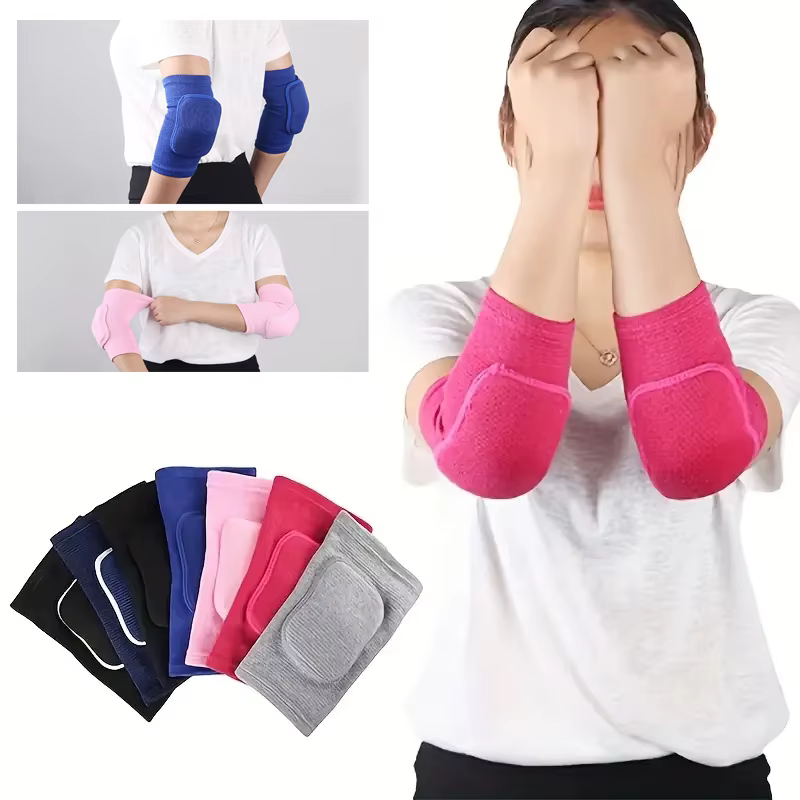 1 paire de coudières pour hommes et femmes, Support de Compression pour le basket-ball, le volley-ball, l'haltérophilie et l'entraînement, respirant