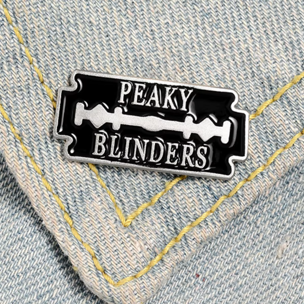 Broche élégante en émail Peaky Blinders pour accessoires de sac, de chapeau et de veste à la mode