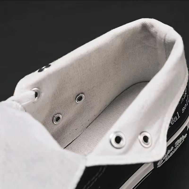 Baskets montantes en toile pour femmes