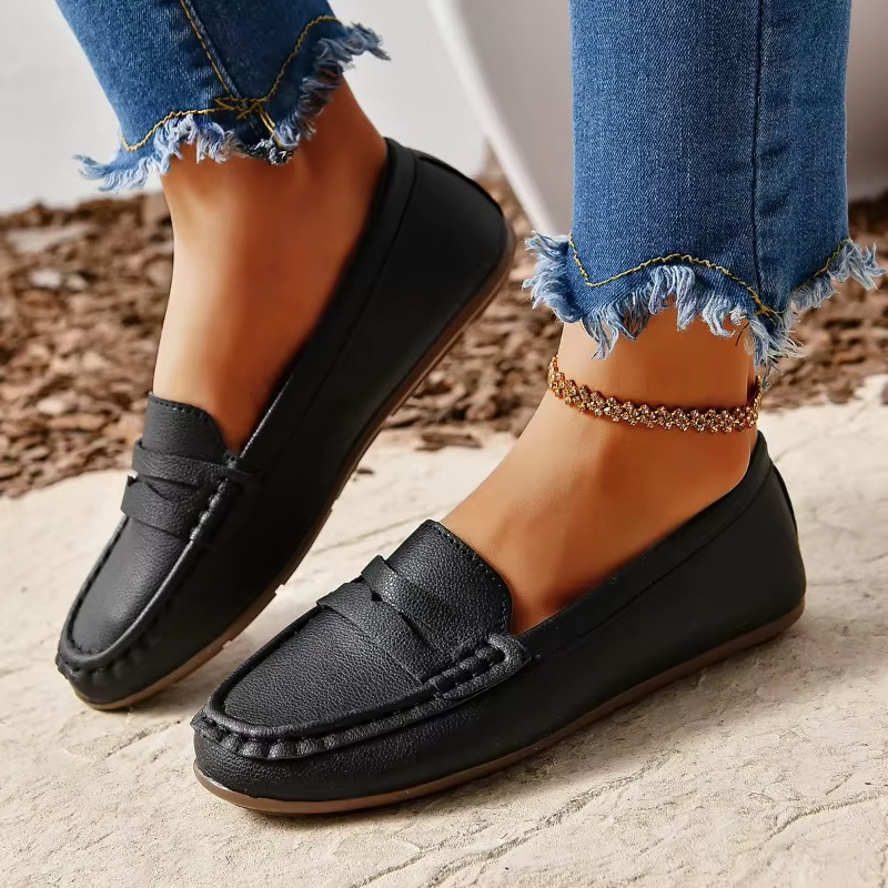 2025 nouvelles femmes chaussures plates en cuir mocassins baskets femme