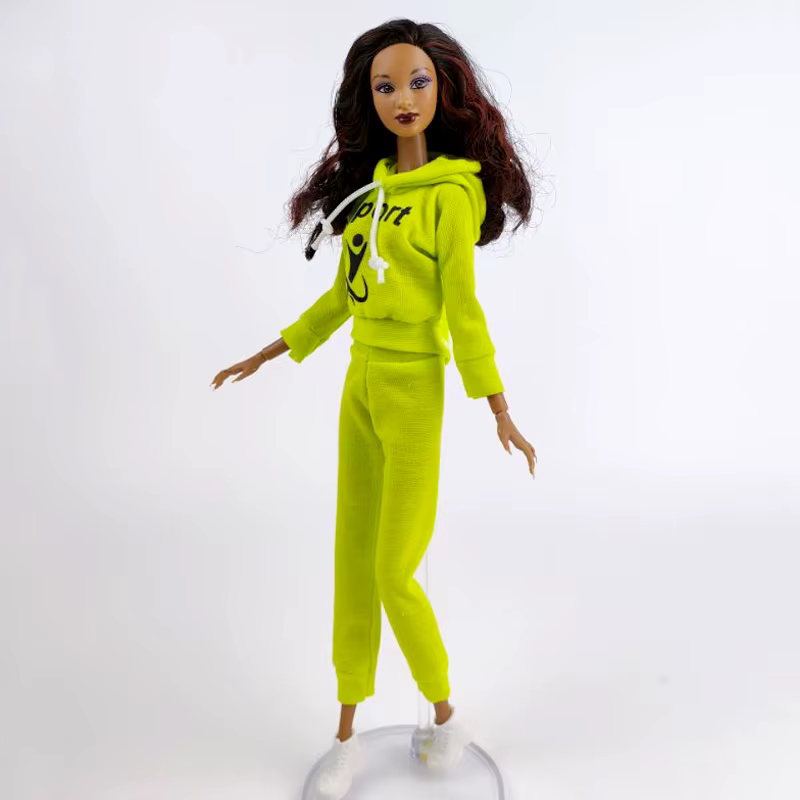 Ensemble de vêtements de sport décontractés pour poupée Barbie, tenues, sweat à capuche, manteau, pantalon, baskets, chaussures, jouets, accessoires, 1/6