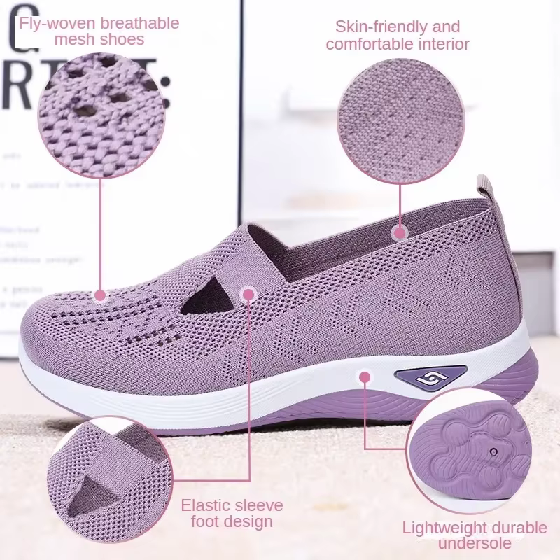  Chaussures pour femmes été 2025 espadrilles décontractées respirant sans lacet