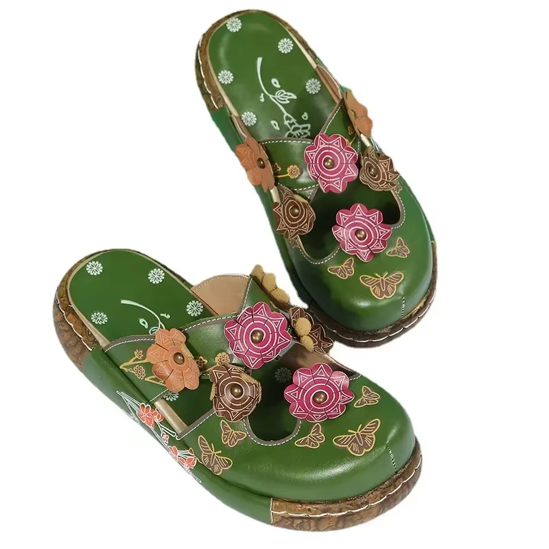 Chaussures mules compensées pour femmes