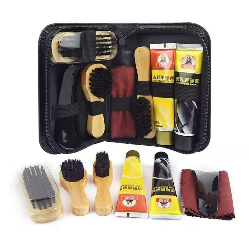 Kit de nettoyage de brosse pour vernis à chaussures en cuir