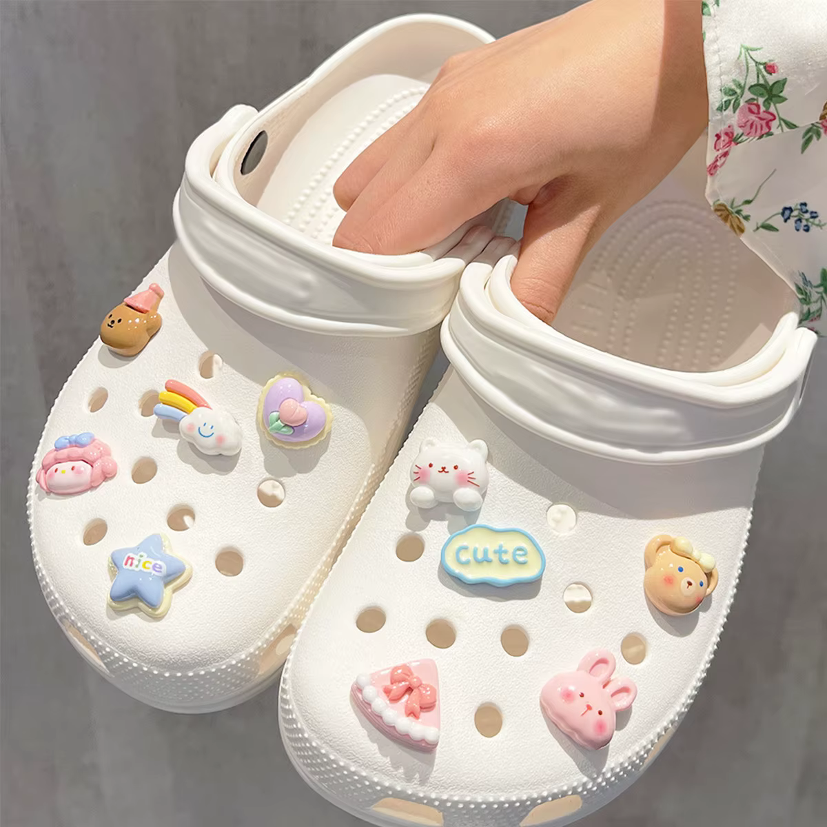 Ensemble de breloques de chaussures en cristal