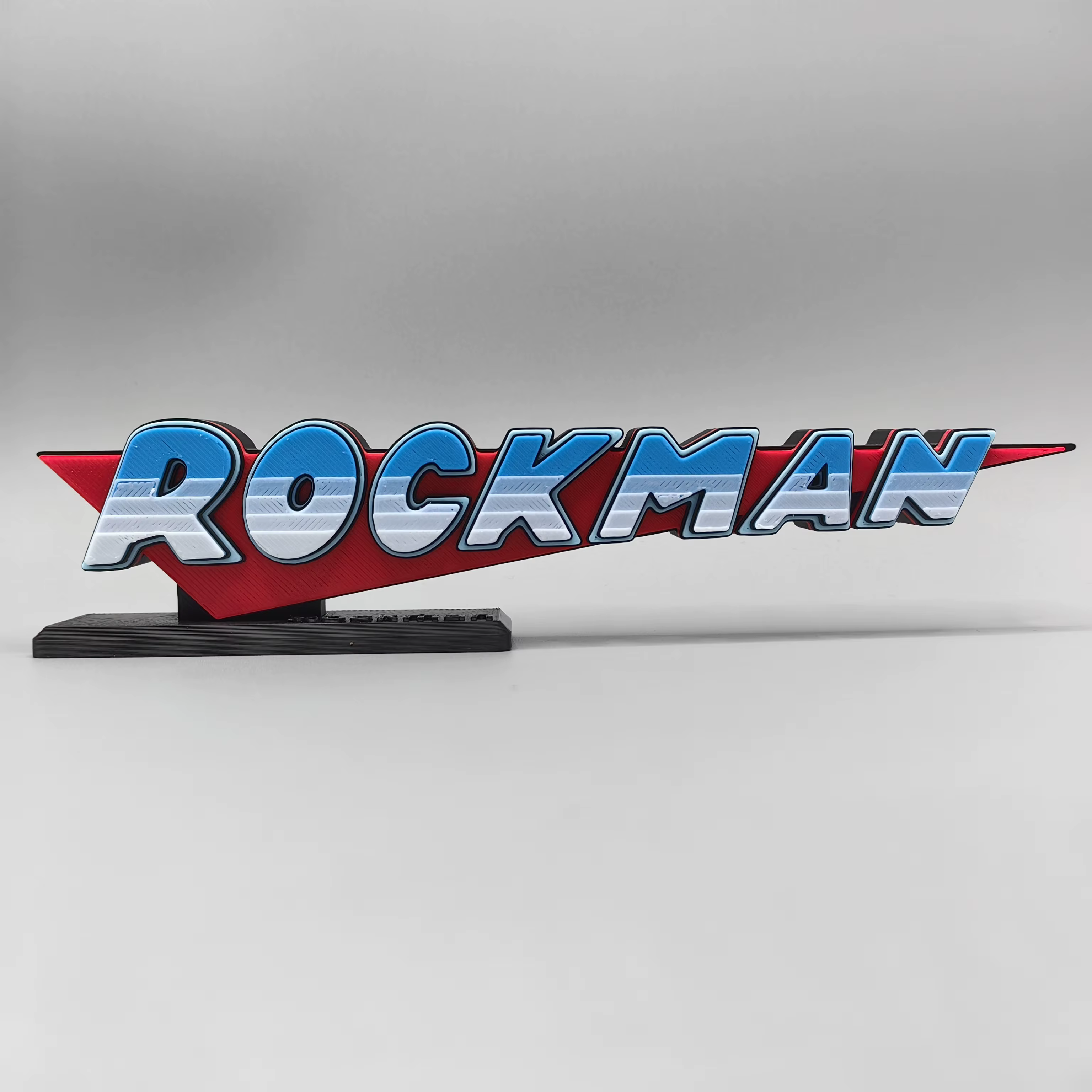 Keroro Rockman Mega Man Logo décoration police tridimensionnelle debout signe ornement
