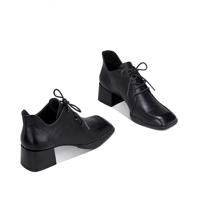 Chaussures Mary Jane en cuir véritable avec semelle intérieure en peau de mouton pour femme