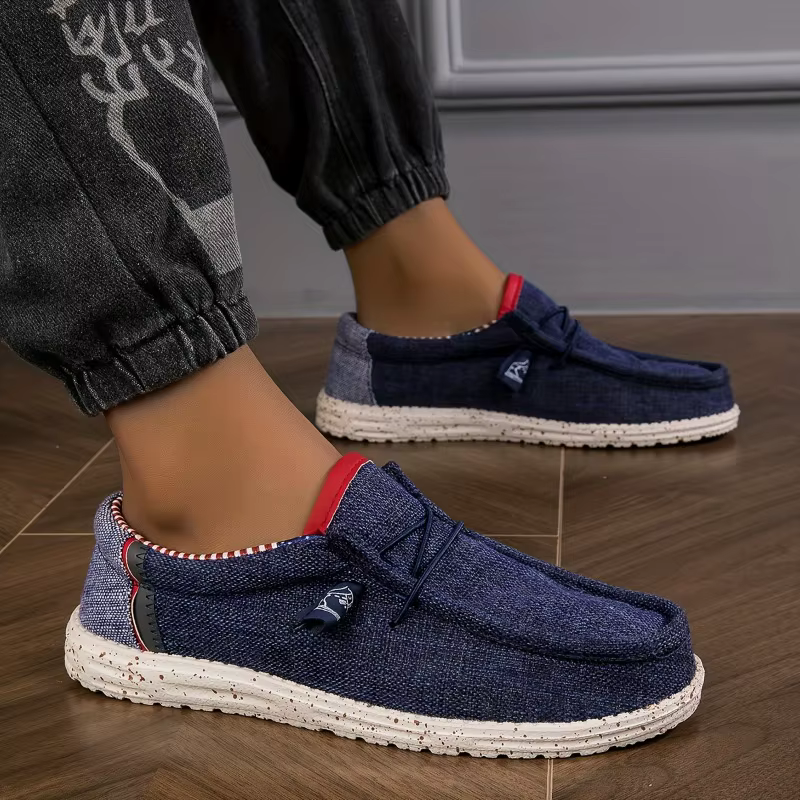 Chaussures pour hommes mocassins en toile