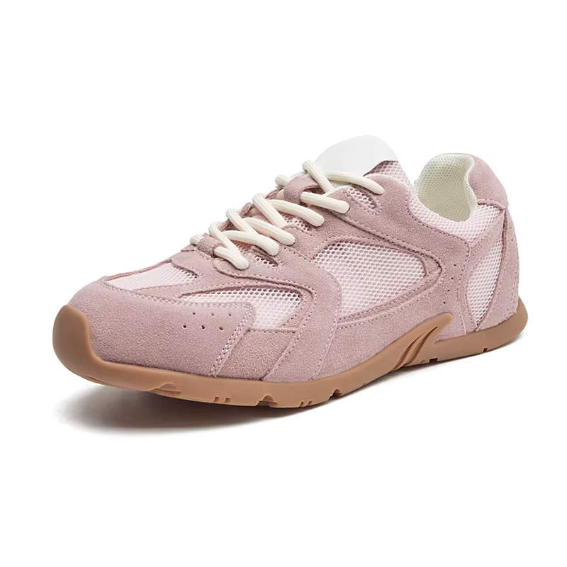 Baskets pour femmes Printemps-Été 2026 Nouveauté en cuir véritable Rétro Tendance Décontractées Plates à lacets