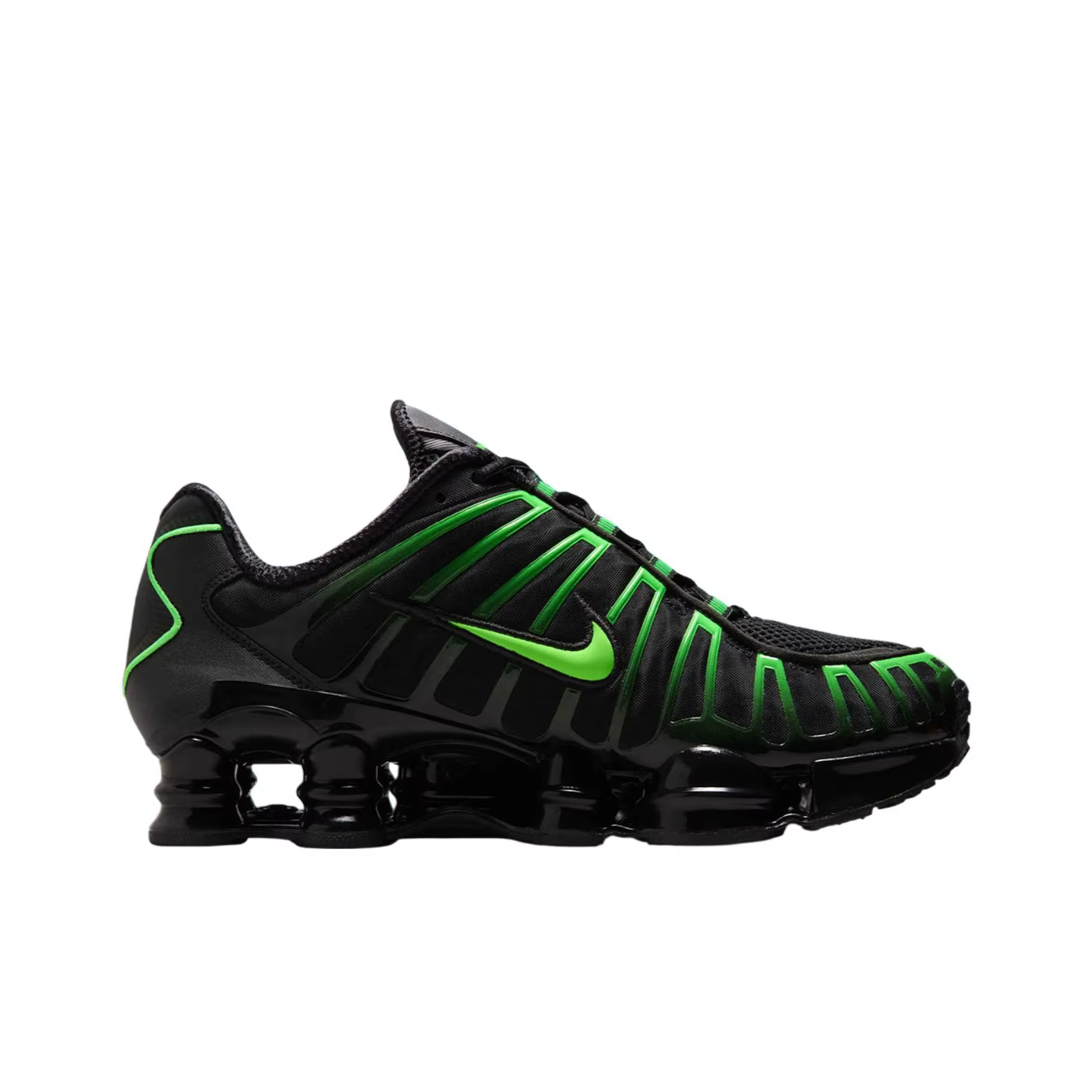 Nike Shox TL Series Chaussures décontractées basses unisexes Noir Vert