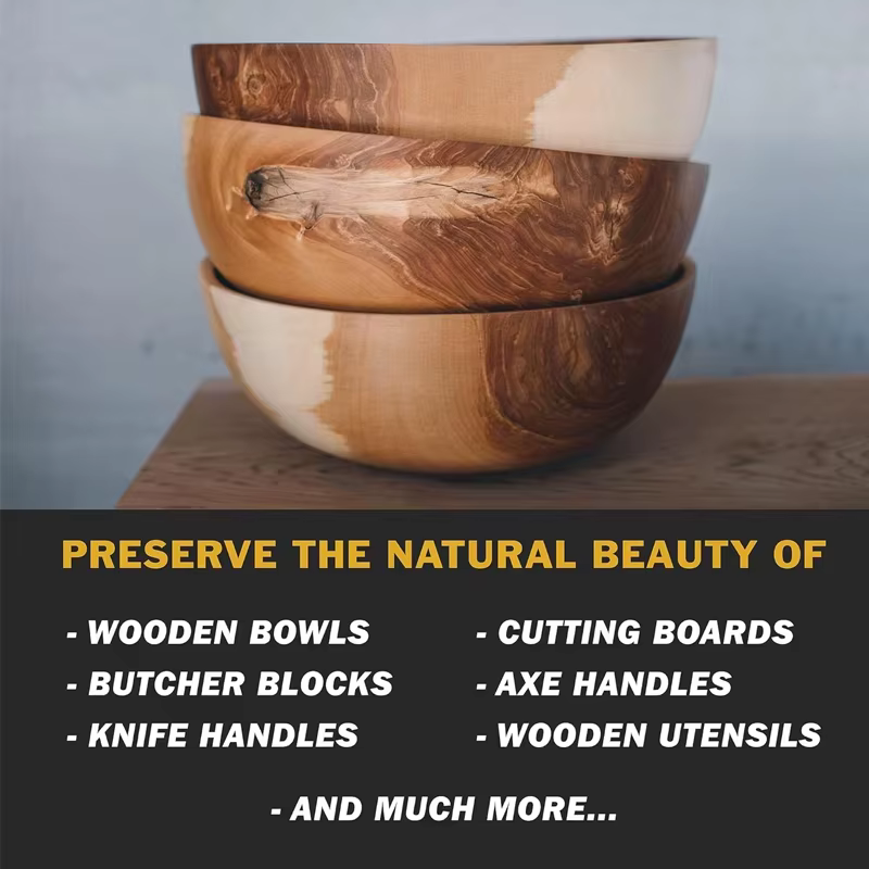 Huile d'entretien pour planches à découper en bois, anti-fissures, pour vaisselle en bois, bols, cuillères, huile essentielle de qualité alimentaire, conditionneur pour bois