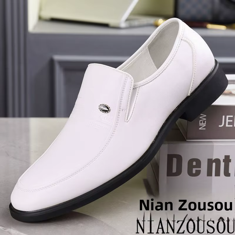 Chaussures en cuir véritable à semelle souple pour hommes