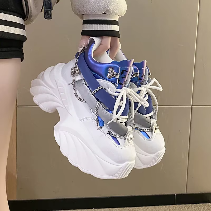 Baskets compensées Kawaii pour femmes