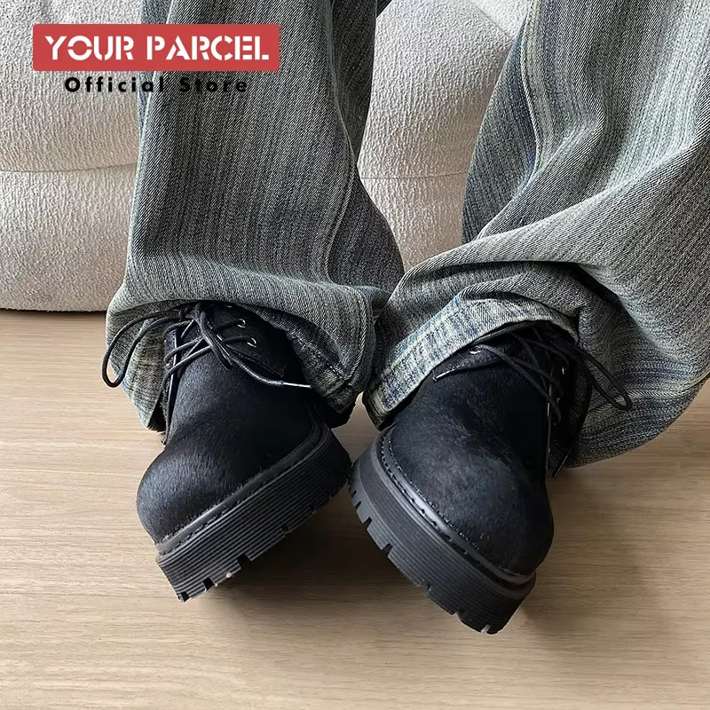 Chaussures provoqué formelles en cuir véritable à l'offre elles épaisses pour hommes