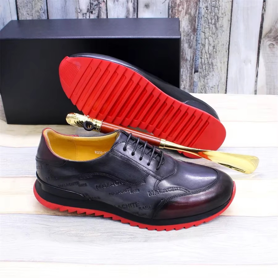 Baskets en cuir haut de gamme pour hommes