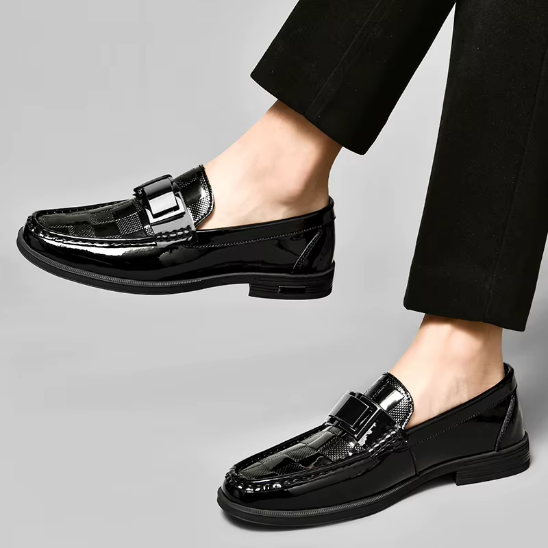 Mocassins en cuir verni pour hommes
