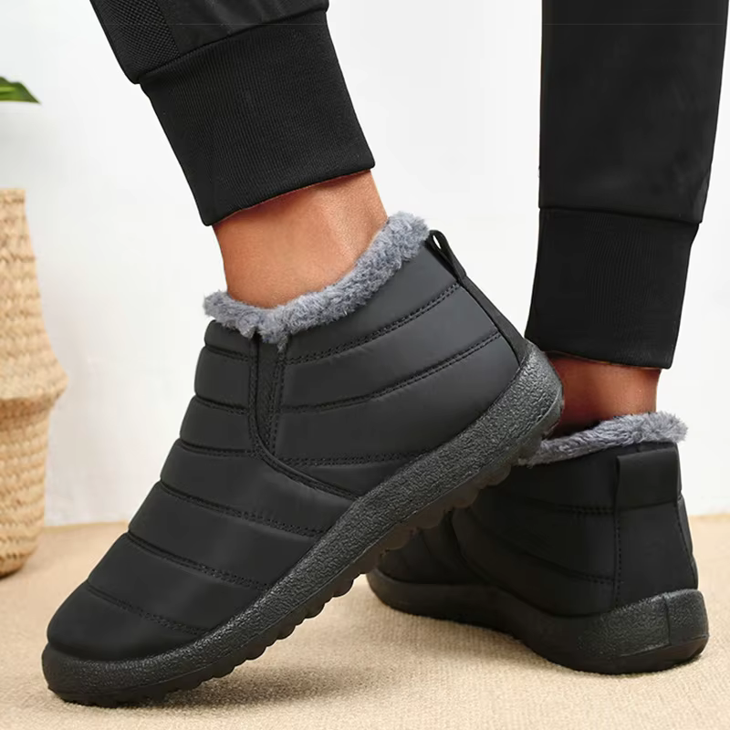 Bottes pour hommes sans lacet chaussures d'hiver