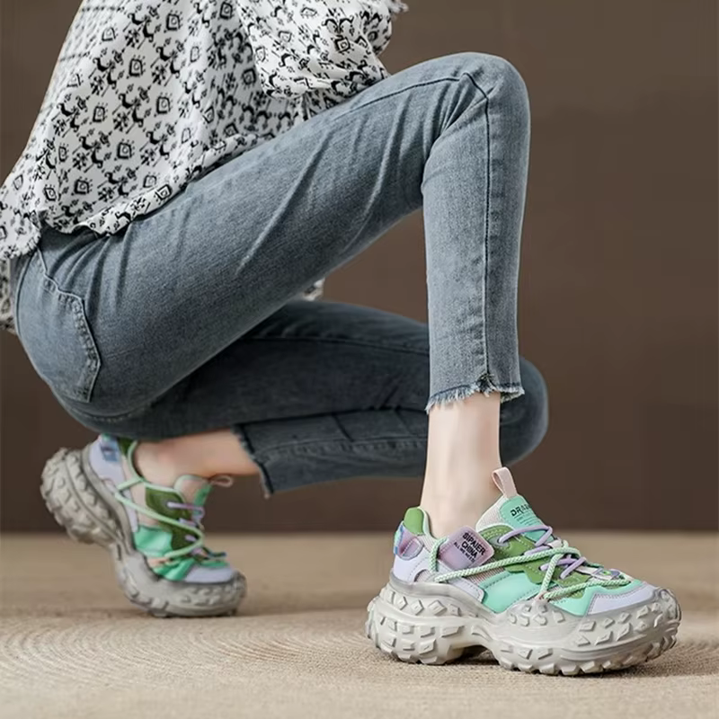 AIYUQI Baskets pour femmes à semelle épaisse