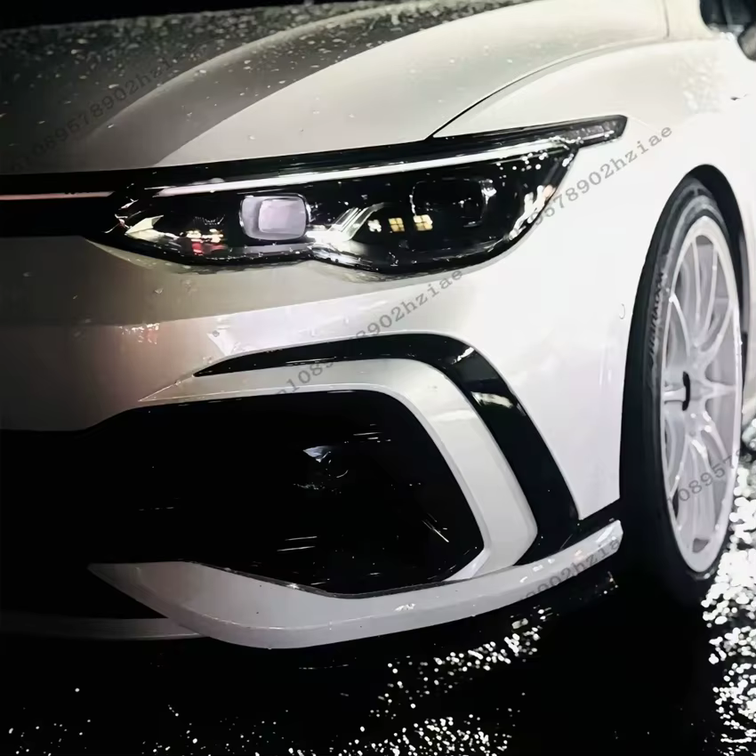 Couteau de Spoiler de Style crocs CS, mise à niveau du pare-chocs avant pour VW Golf MK8 8 GTI R-LINE 2021 – 2024, Kits de carrosserie de becquet latéral de phare antibrouillard, nouveauté 100%