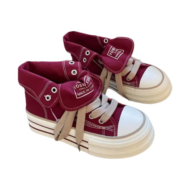 Chaussures montantes en toile pour femme