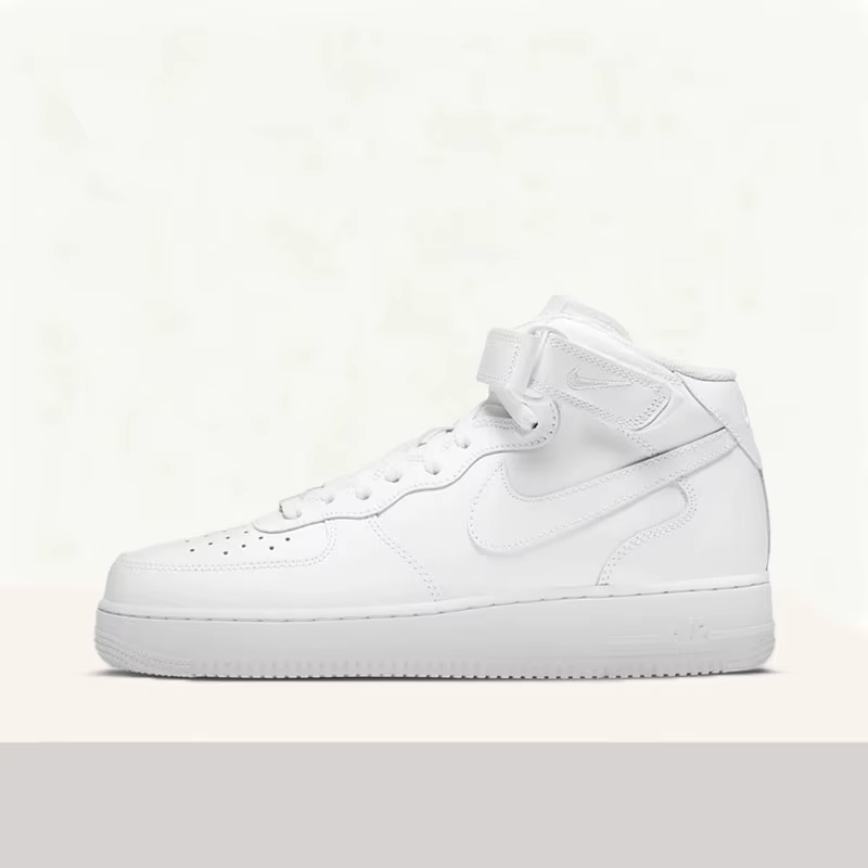 Nike Air Force 1 07 à la mode minimaliste couleur unie Premium mi-haut décontracté confortable Durable