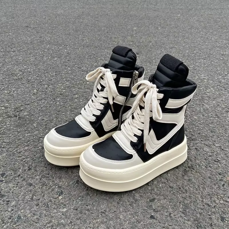Baskets Montantes en Daim Marron et Cuir group pour Homme et Femme