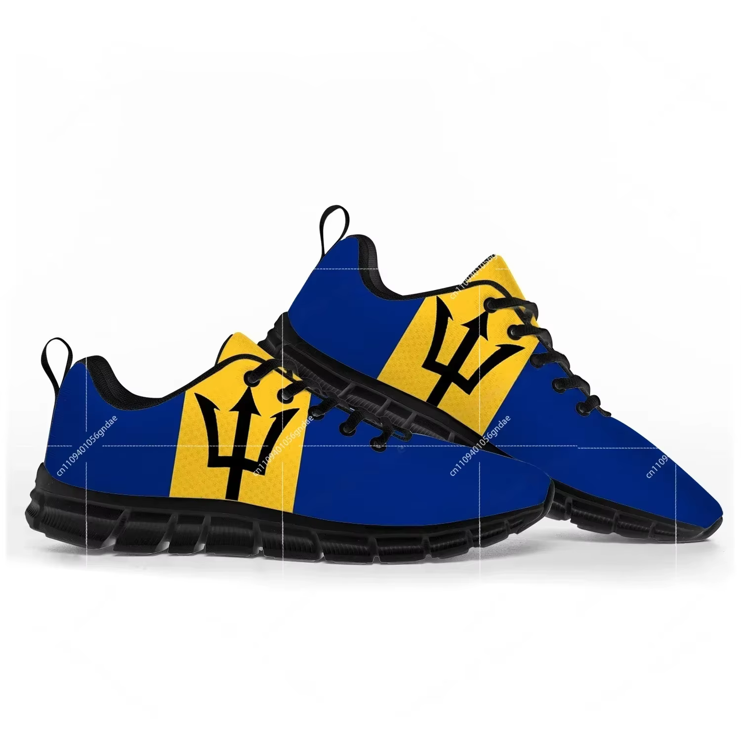 Chaussures de sport avec drapeau de la Barbade